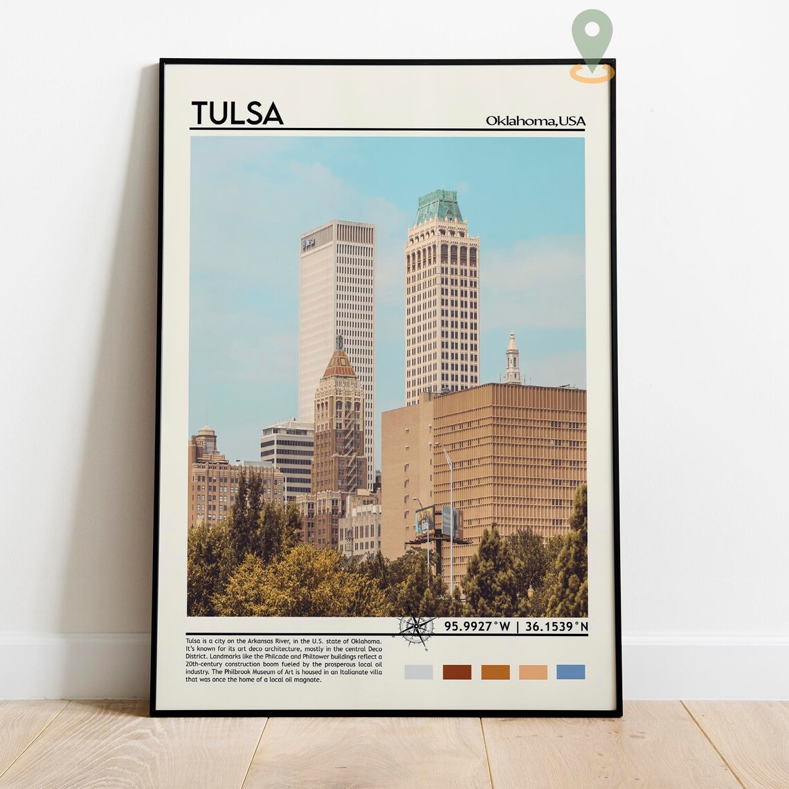 Tulsa Print Tulsa Poster Tulsa Wall Art Tulsa Travel Tulsa Art Print Tulsa Artwork Tulsa Photo Tulsa Oklahoma Print Tulsa Painting - Image 2
