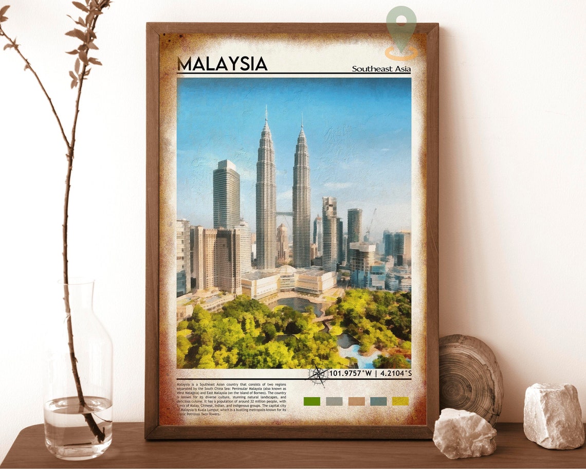 Malaysia Print Malaysia Photo Malaysia Poster Malaysia Painting Malaysia Artwork Malaysia City Kuala Lumpur Poster Malaysia Gift - Image 6