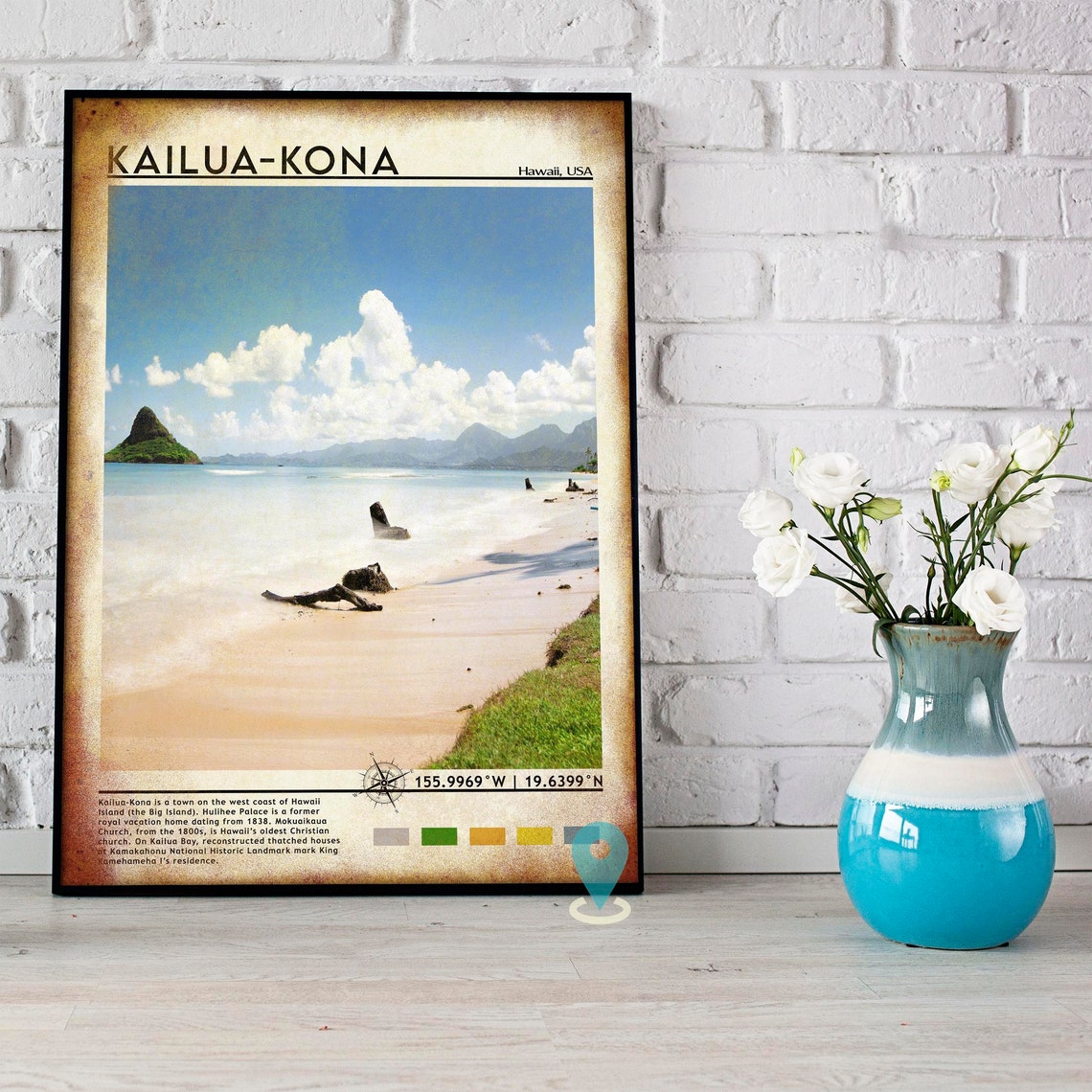 Vintage Poster Kailua Kona Print Kailua Kona Art Kailua Kona Poster Kailua Kona Photo Kailua Kona Poster Print Kailua Kona Decor - Image 5