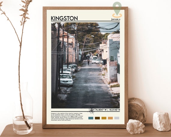 Kingston Print Vintage Poster Kingston Art Kingston Poster Kingston Photo Kingston Poster Print Jamaica Poster Travel Gift