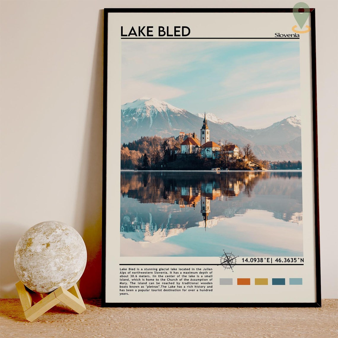 Lake Bled Print Lake Bled Art Lake Bled Poster Lake Bled Photo Lake Bled Poster Print Lake Bled Painting Slovenia Travel Poster - Image 2