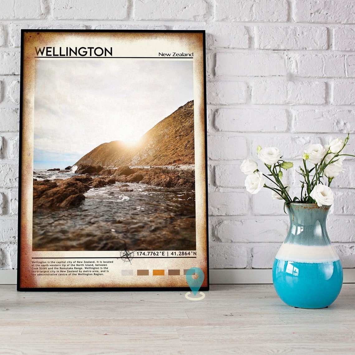 Wellington Print Vintage Poster Wellington Wall Art Wellington Poster Wellington Photo Wellington Poster Print New Zealand - Image 3