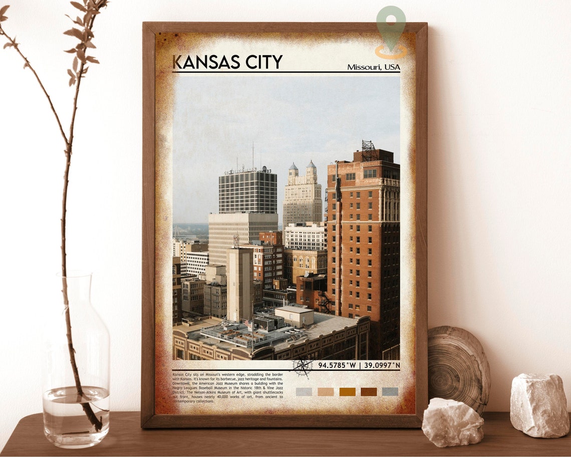 Kansas City Print Kansas City Poster Kansas City Wall Art Kansas City Travel Kansas City Art Print Kansas City Missouri Poster Print - Image 6