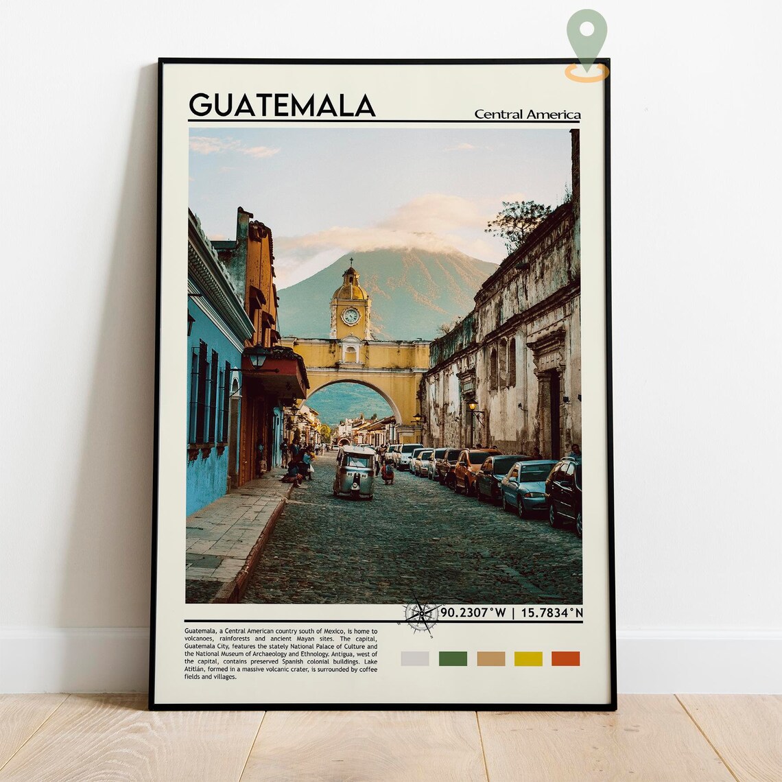 Antigua Guatemala Santa Catalina Arch Colonial Street Poster - Image 2