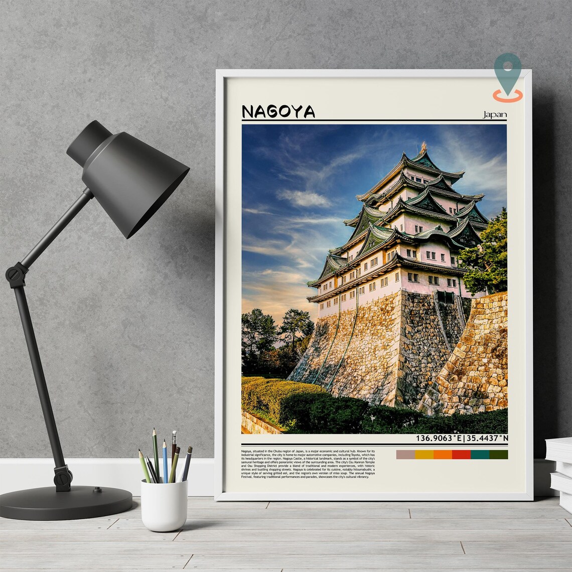 Nagoya Japan Castle Historic Samurai Era Architecture Poster - Image 2