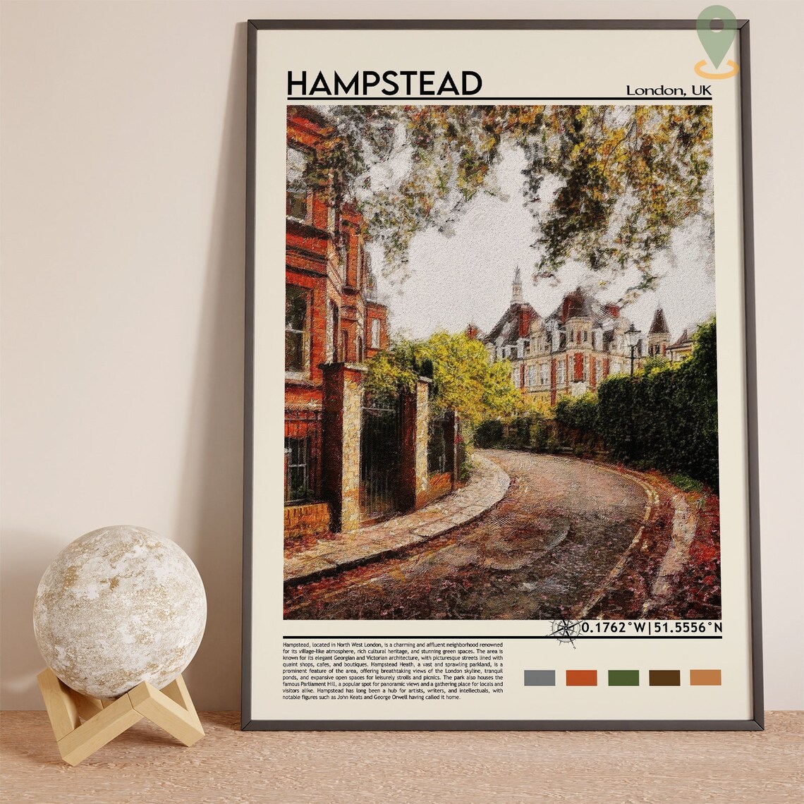 Hampstead London England Leafy Village Historic Street Scene Poster - Image 5