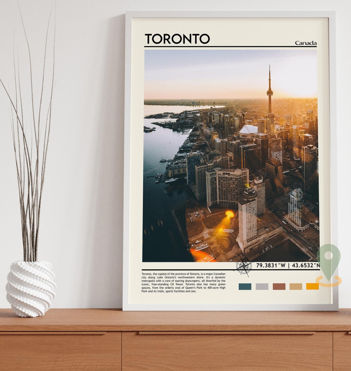 Toronto Print Toronto Art Toronto Poster Toronto Photo Toronto Poster Print Toronto Painting Georgia Travel Poster Toronto Wall Art - Image 2