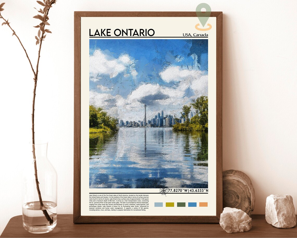 Lake Ontario Toronto Skyline CN Tower Waterfront View Poster