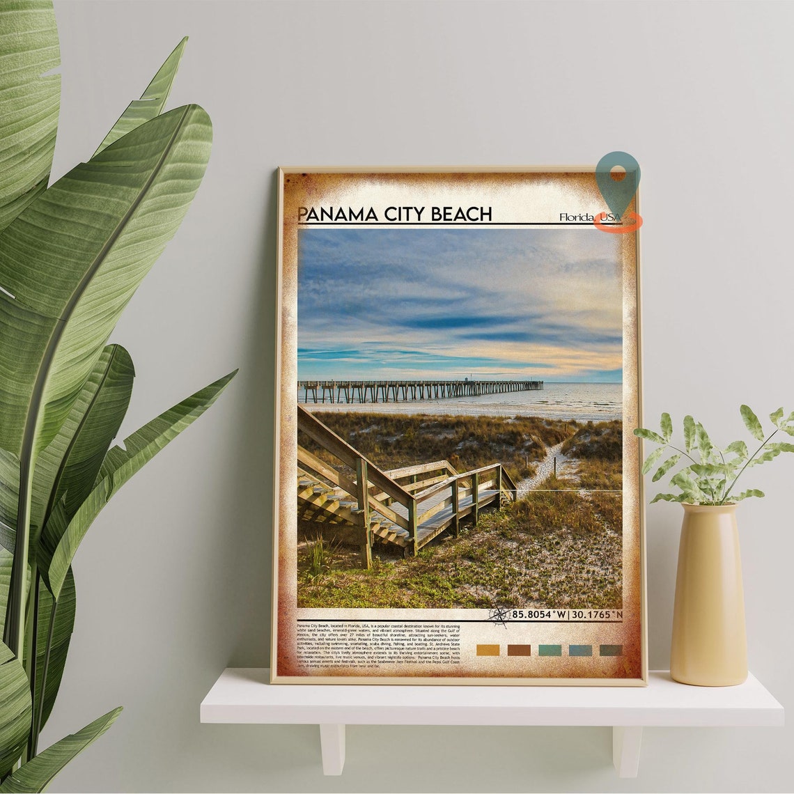 Panama City Beach Travel Poster Panama City Beach Wall Art Panama City Beach Poster Print Panama City Beach Photo Panama City Decor - Image 5