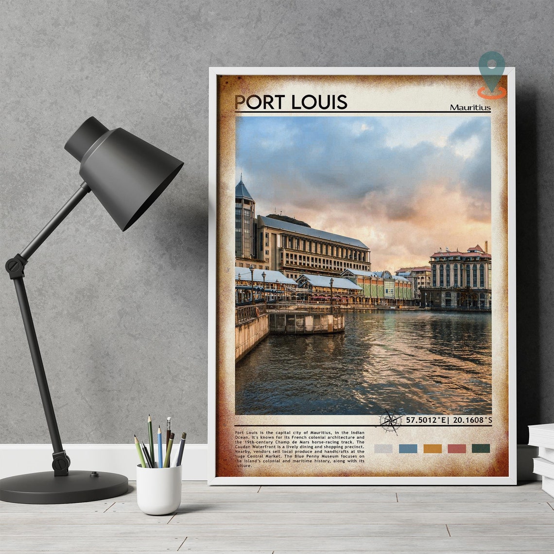 Port Louis Print Port Louis Art Port Louis Poster Port Louis Photo Port Louis Poster Print Port Louis Painting Mauritius Poster - Image 4