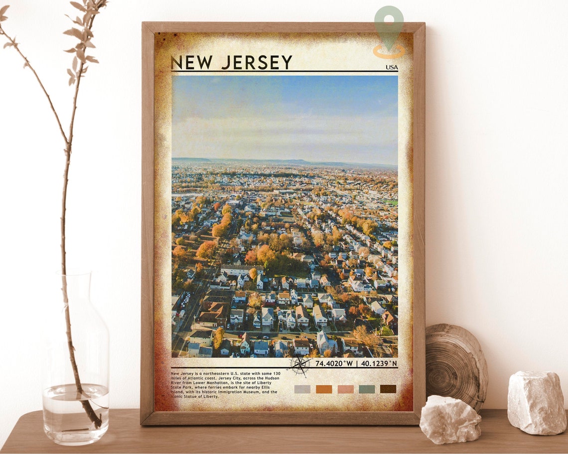 New Jersey Travel Poster New Jersey Print New Jersey Wall Art New Jersey Vintage Poster New Jersey Photo New Jersey Poster Print - Image 6