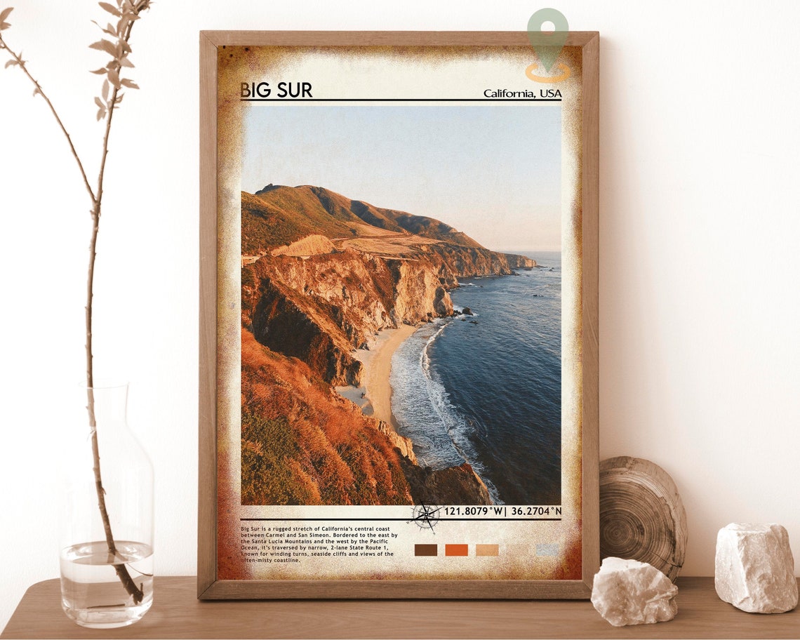 Big Sur Print Big Sur Art Big Sur Poster Big Sur Photo Big Sur Poster Print Big Sur Painting California Travel Print Big Sur Wall Art - Image 6