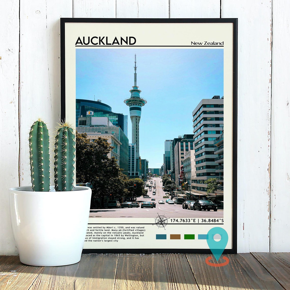 Auckland Print Vintage Poster Auckland Wall Art Auckland Poster Auckland Photo Auckland Poster Print Auckland Wall Decor New Zealand - Image 3