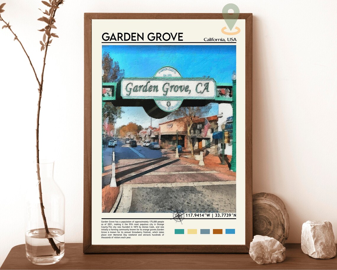 Garden Grove California Historic Welcome Arch Main Street Poster