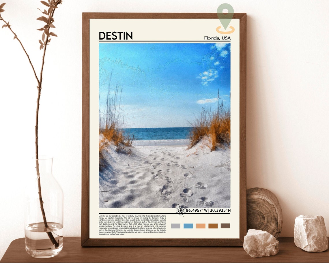 Destin Print Destin Poster Destin Wall Art Destin Travel Destin Art Print Destin Artwork Destin Photo Destin Florida Print Okaloosa