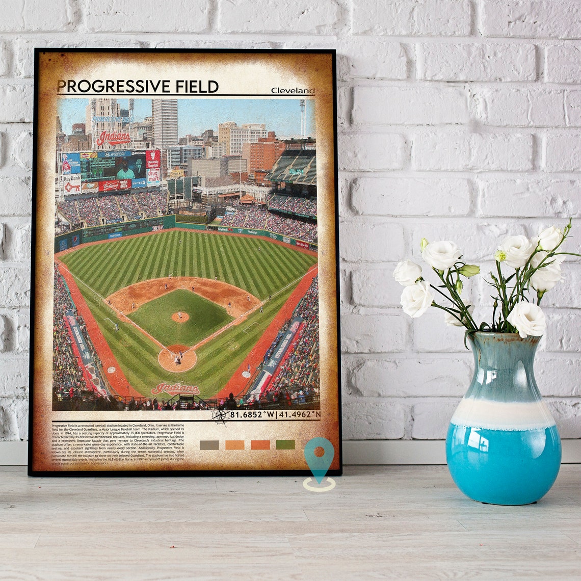 Progressive Field Cleveland Baseball Stadium Game Day Poster - Image 4