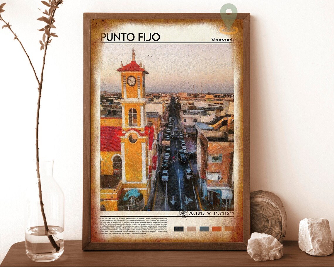 Punto Fijo Venezuela Clock Tower Colonial Cityscape Photo Poster - Image 6