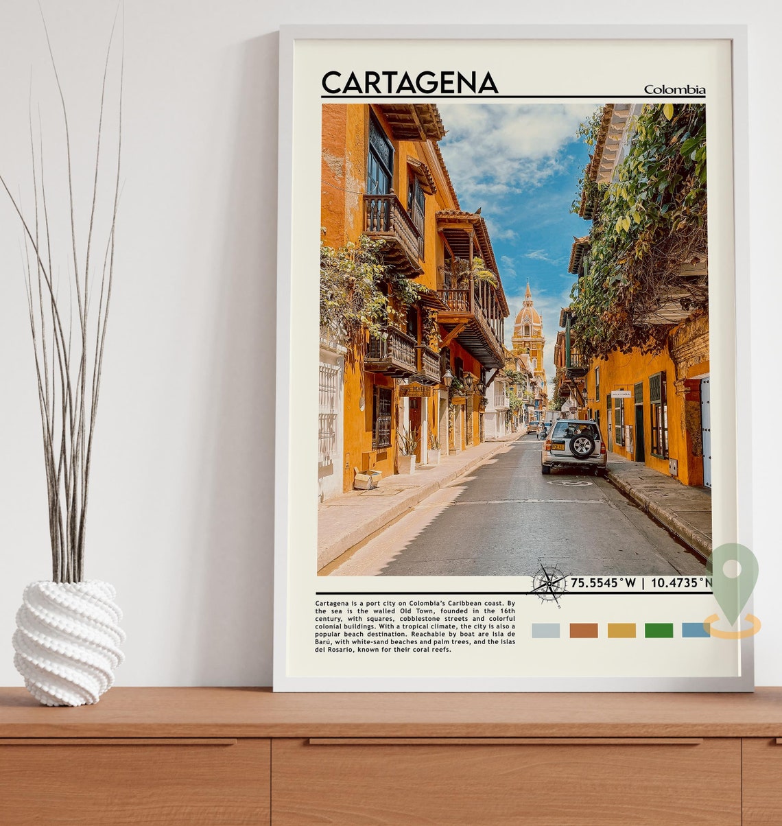 Cartagena Print Cartagena Art Cartagena Poster Cartagena Photo Cartagena Poster Print Cartagena Painting Colombia Poster Vintage Art - Image 5