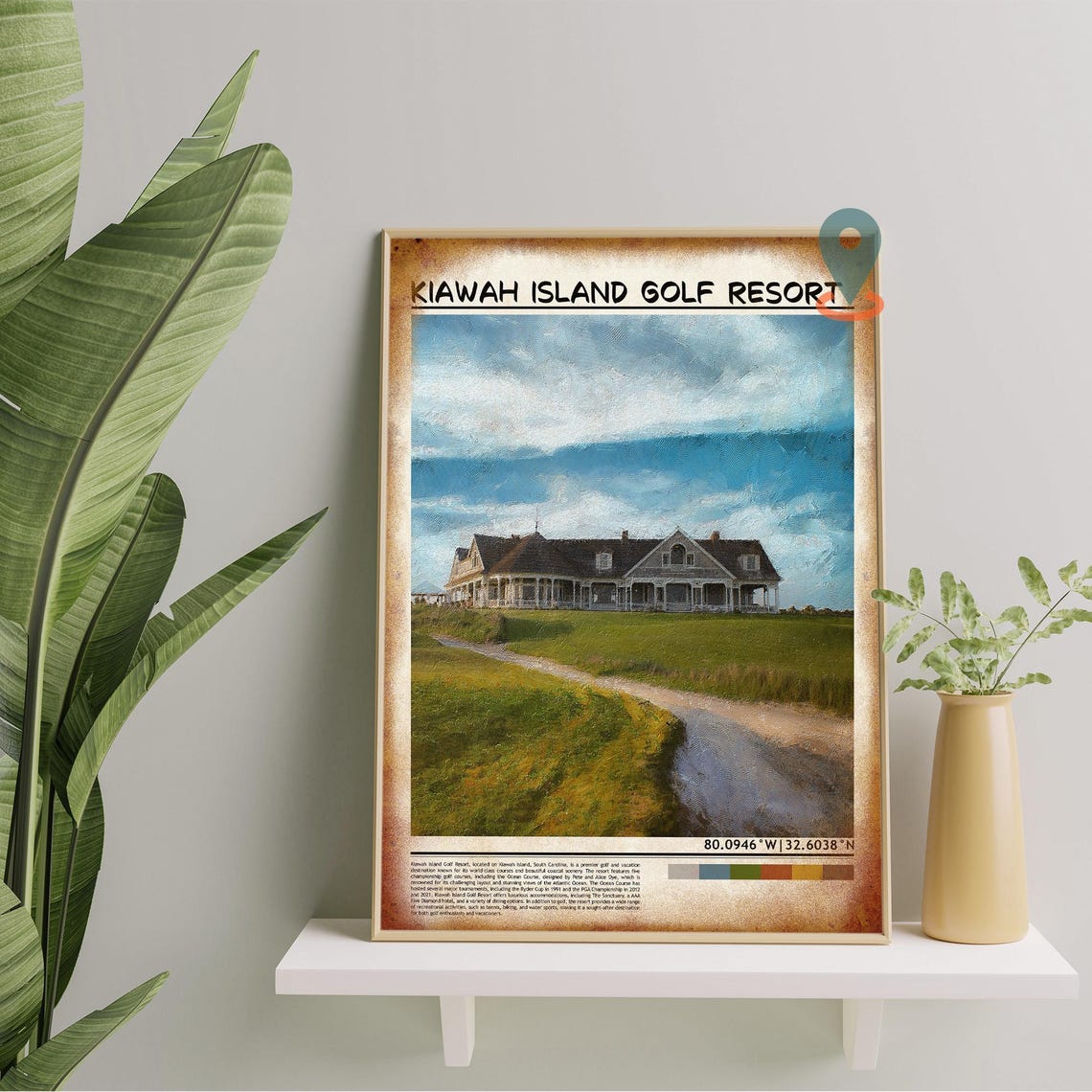 Kiawah Island Golf Club Travel Print Wall Art Kiawah Island Golf Club Wall Hanging Home Dcor Kiawah Island Art Gift Art Lovers Golf Art - Image 5