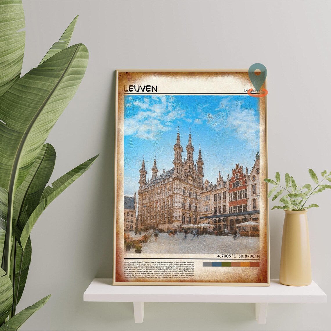 Leuven Print Leuven Wall Art Leuven Poster Leuven Photo Leuven Poster Print Leuven Travel Poster Leuven Belgium Leuven City - Image 5