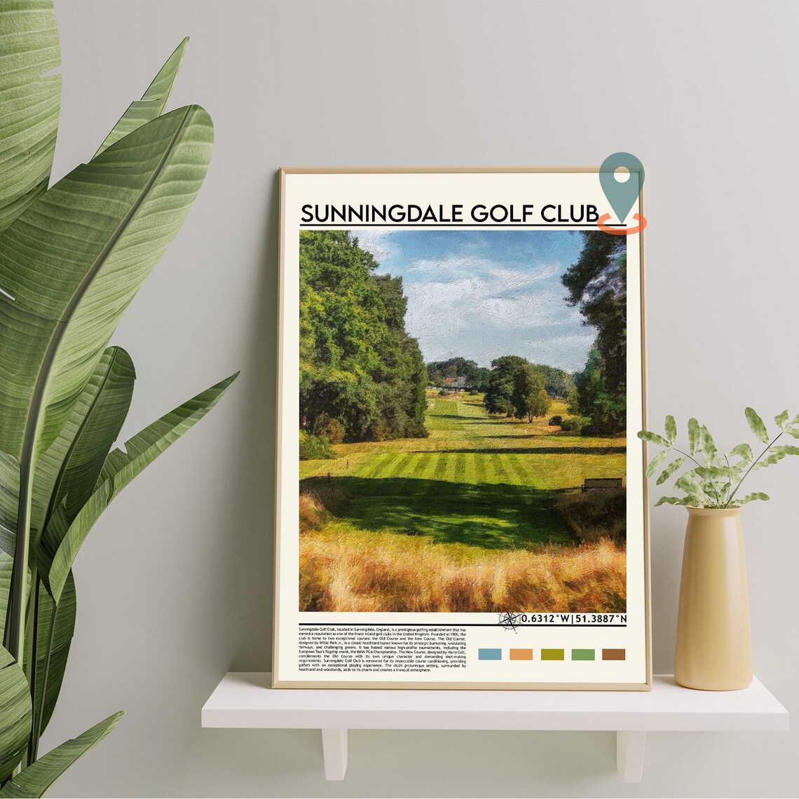 Sunningdale Golf Club England Fairway Landscape Travel Poster - Image 2