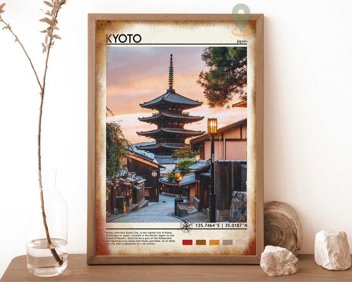 Kyoto Japan Yasaka Pagoda Sunset Historic Street Travel Poster - Image 6