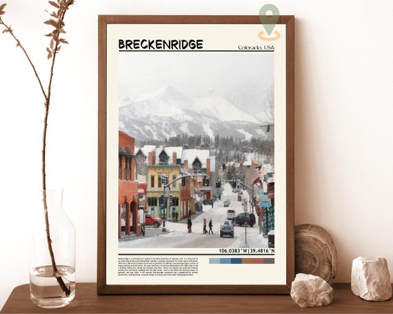 Breckenridge Ski Resort Breckenridge Print Breckenridge Poster Breckenridge Wall Art Breckenridge Travel Breckenridge Art Colorado