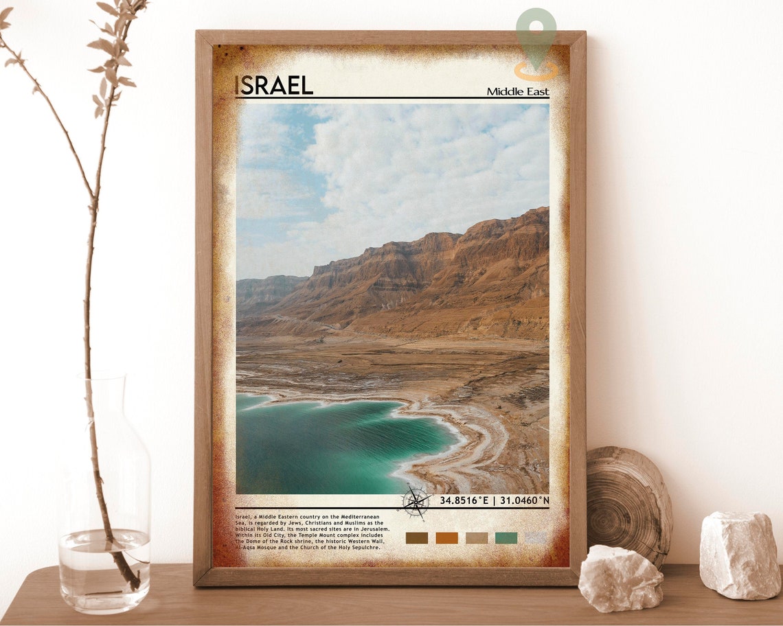Israel Print Vintage Poster Israel Art Israel Poster Israel Photo Israel Poster Print Israel Wall Decor Jerusalem Poster Travel Gift - Image 6