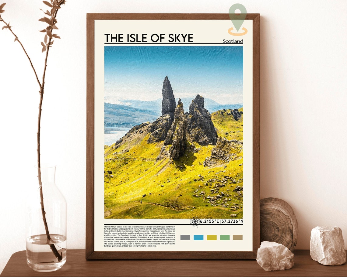 Isle Of Skye Travel Print Wall Art Isle Of Skye Wall Hanging Home Dcor Isle Of Skye Gift Art Lovers Scotland Art Lover Gift Isle Of Skye