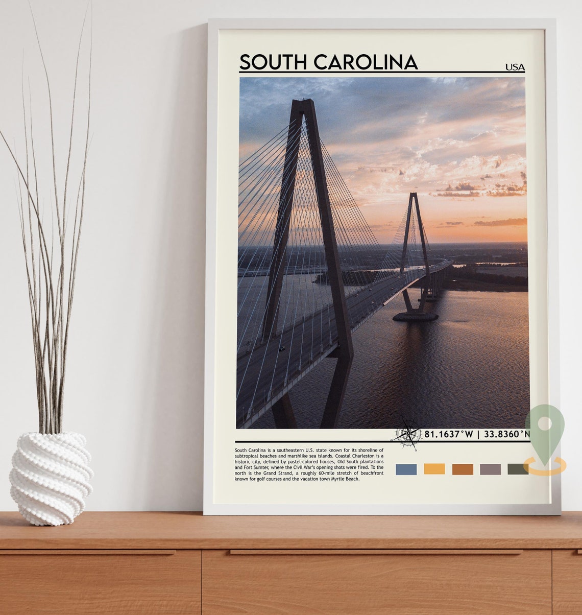 South Carolina Print South Carolina Art South Carolina Photo South Carolina Poster Print South Carolina Painting Charleston Poster - Image 2