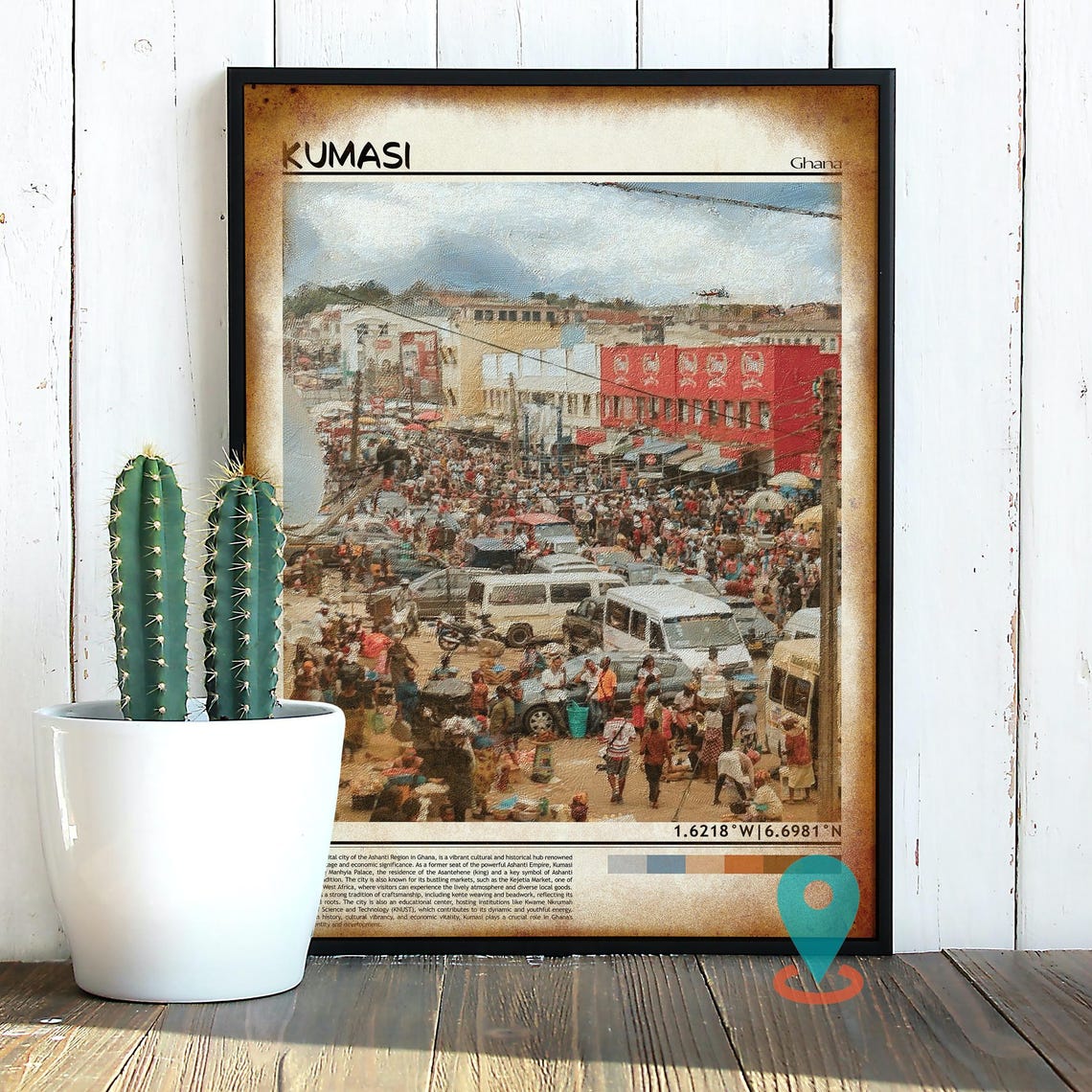 Kumasi Print Kumasi Wall Art Kumasi Poster Kumasi Photo Kumasi Poster Print Kumasi Travel Poster Kumasi Ghana Kumasi City Poster - Image 2