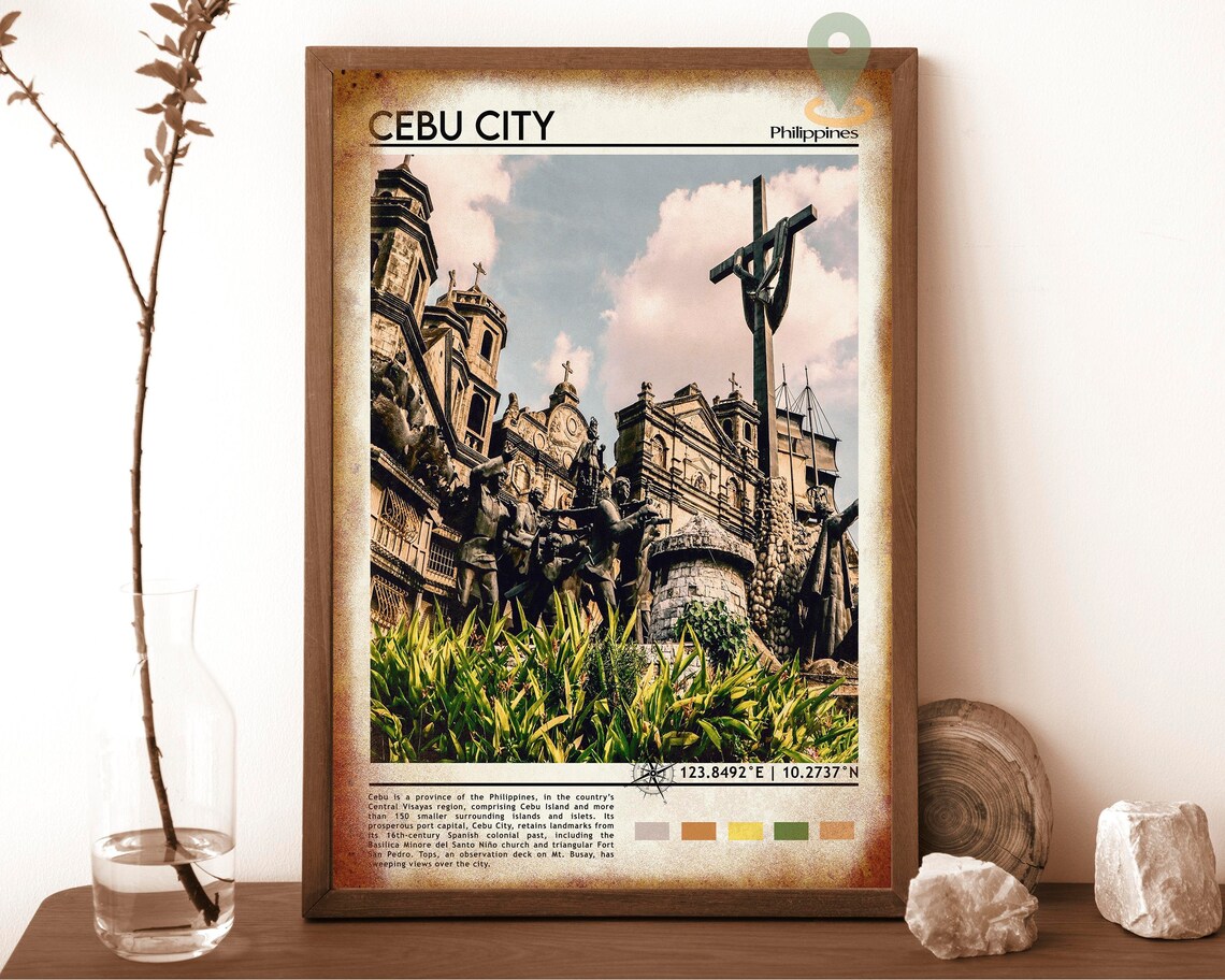 Cebu City Philippines Heritage Church Monument Travel Poster - Image 6