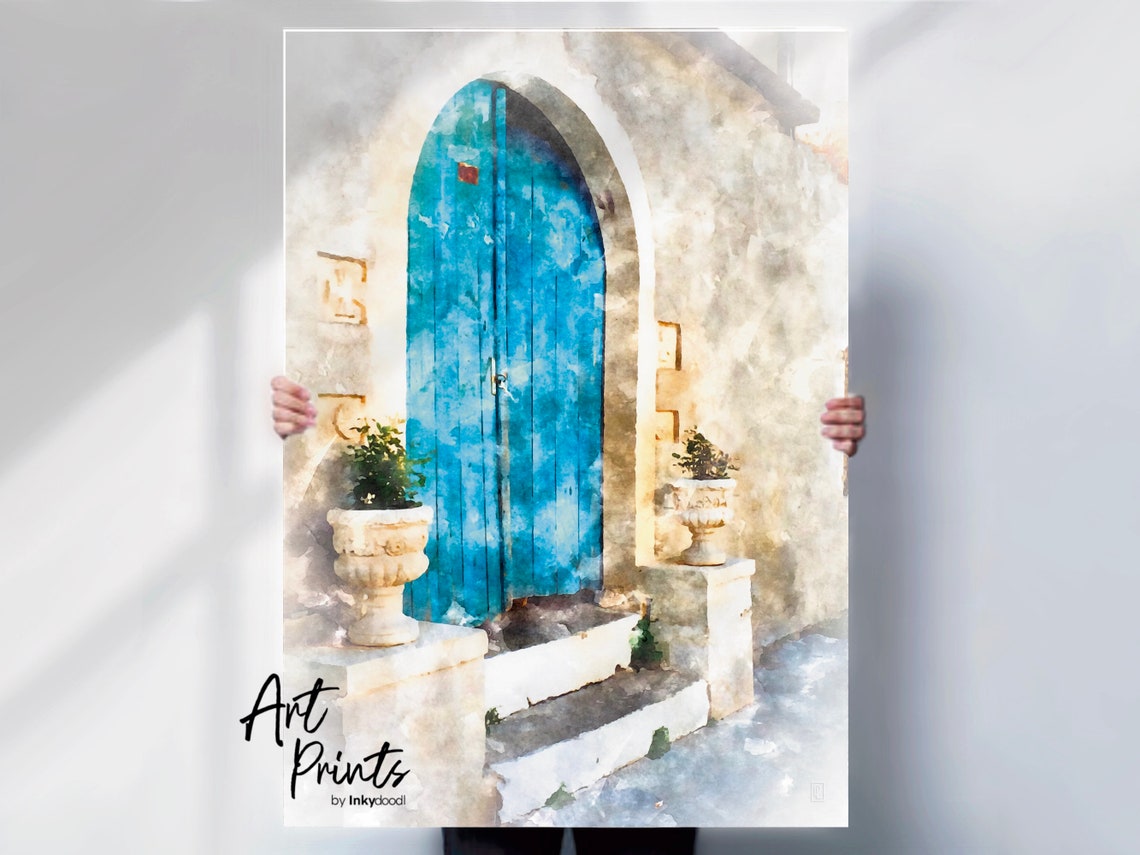 Greek Door Art Print