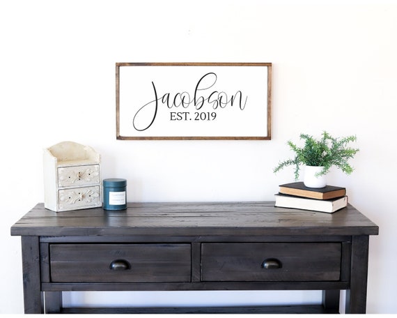 Personalized Jacobson Established 2019 Family Name Script Wall Poster