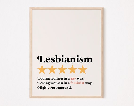 Lesbianism Review Funny Feminist Queer Art Print