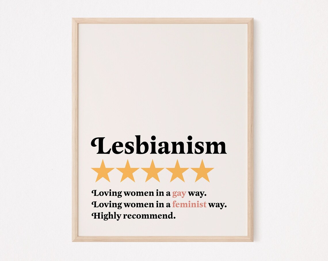 Lesbianism Review Funny Feminist Queer Art Print