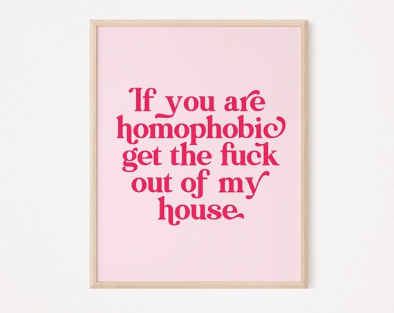 LGBT Funny Lesbian Pride Typography Quote Print