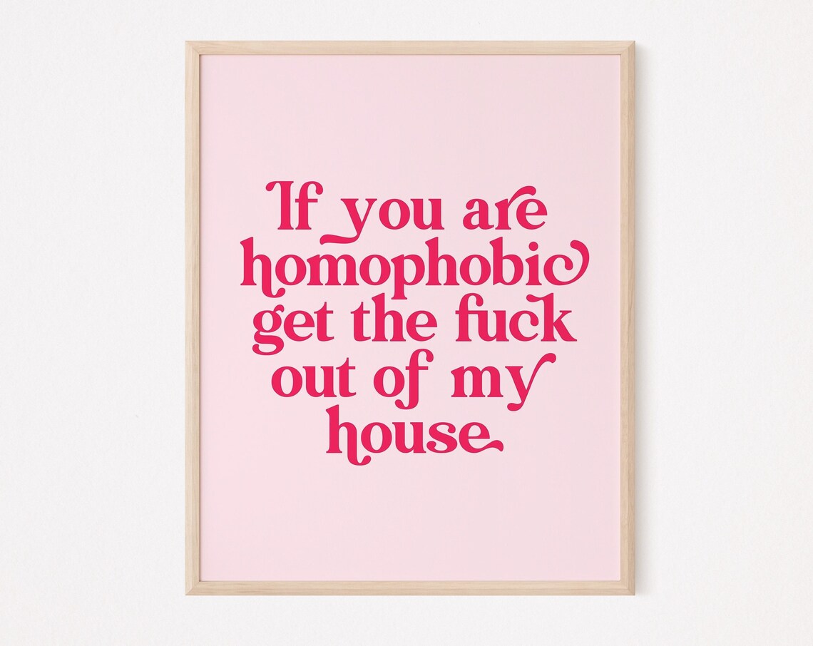 LGBT Funny Lesbian Pride Typography Quote Print