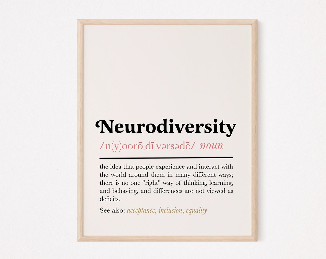 Neurodiversity Definition Poster Print