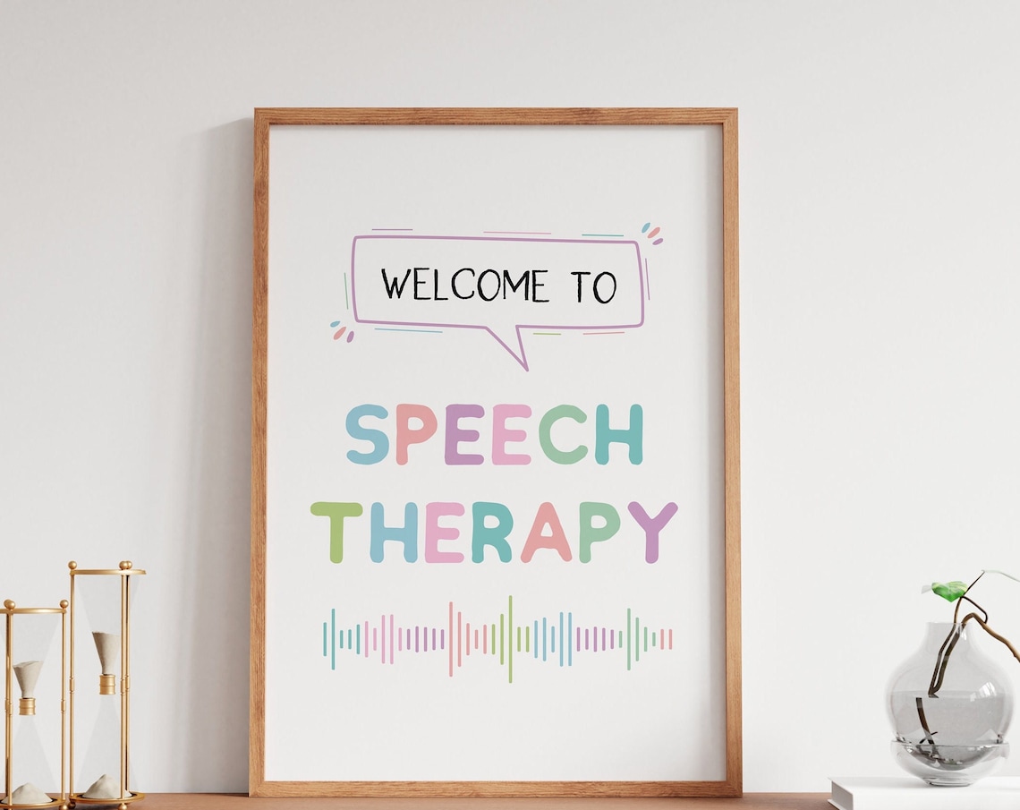 Welcome To Speech Room Therapy Decor Poster