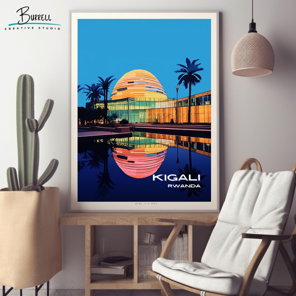 Kigali Rwanda Convention Center Travel Poster - Image 2