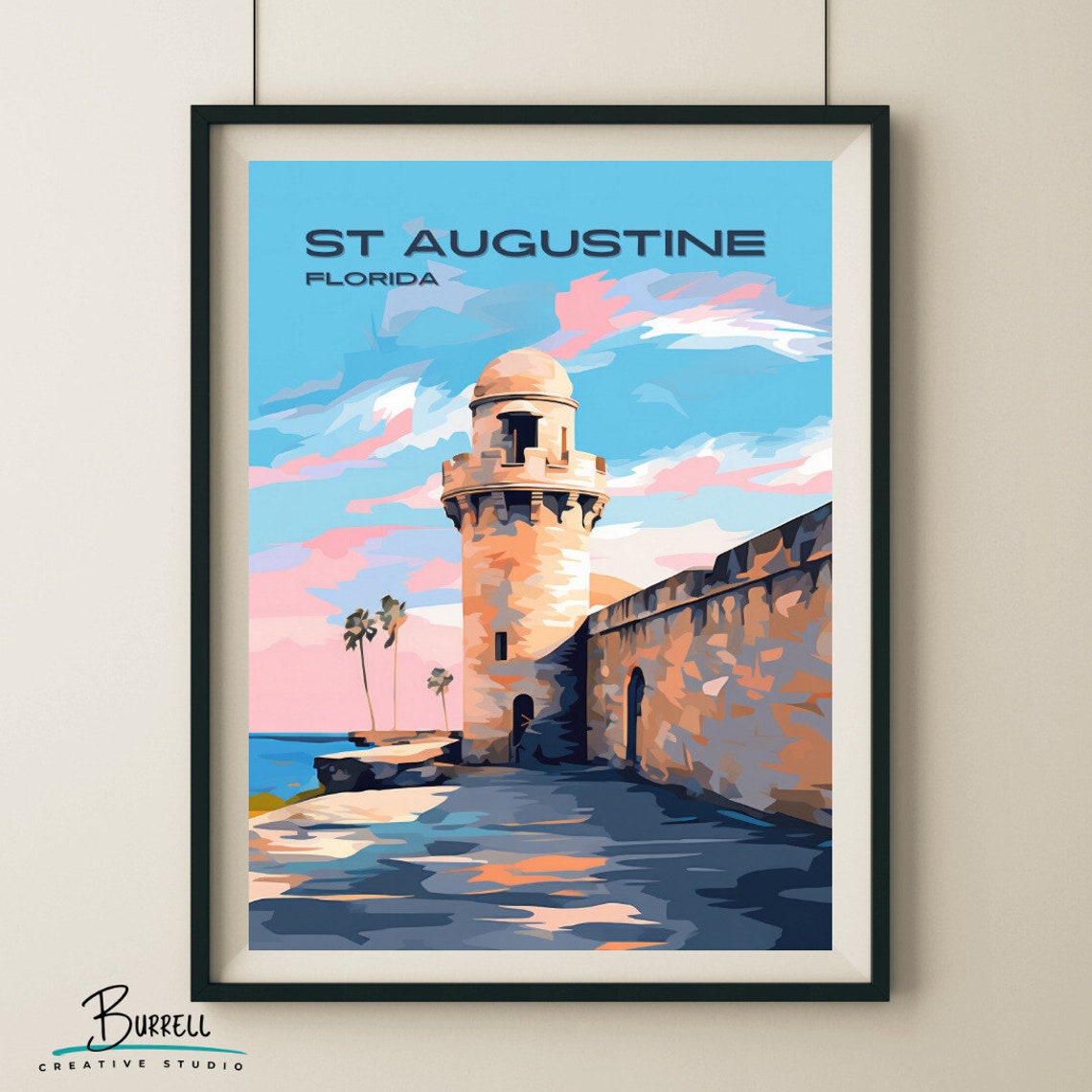 St Augustine Florida Castillo De San Marcos Sunset Watchtower Poster