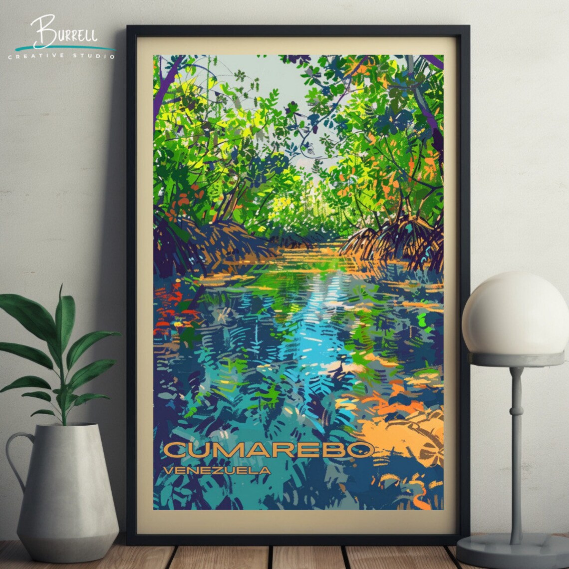 Cumarebo Venezuela Mangrove Forest Green Channel Nature Travel Poster - Image 5