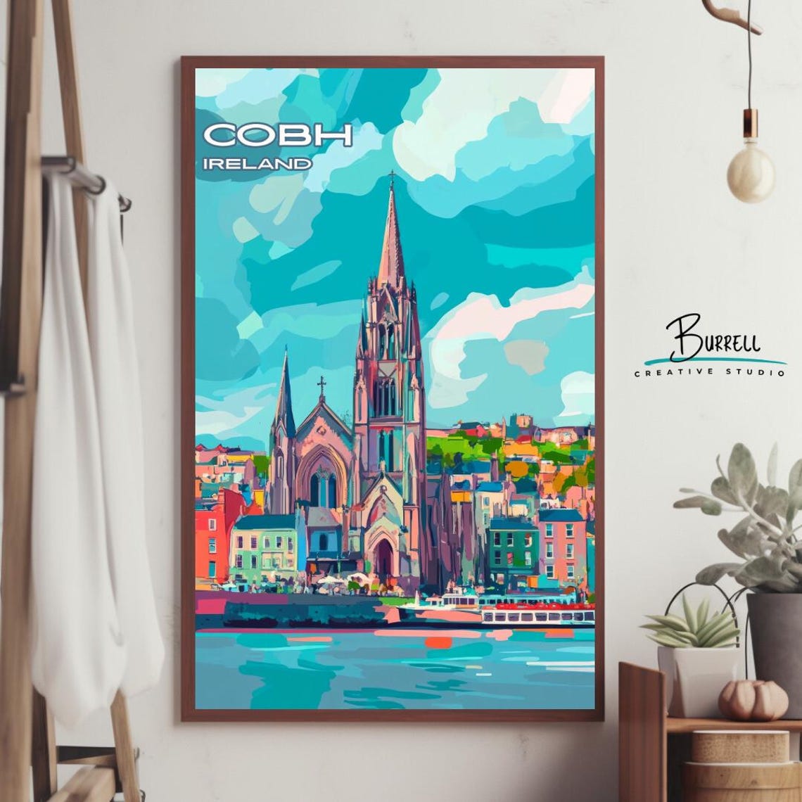 Cobh Ireland St Colman Cathedral Harbor Front Gothic Spire Poster - Image 4
