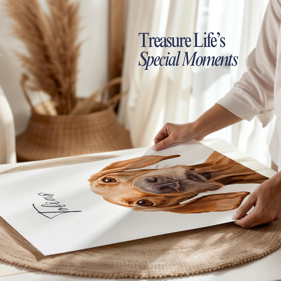 Custom Pet Portraits Using Photo Personalized Dog Cat Art Drawing Poster - Image 7