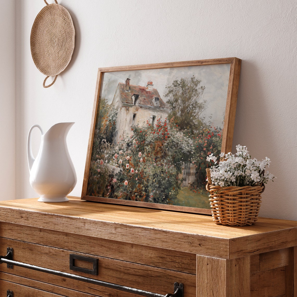 Cottage Oil Painting Flower Farmhouse Art Print Wildflower Cottage Oil Painting Cottagecore Painting - Image 3
