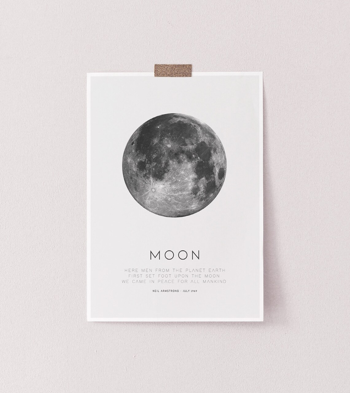 Moon Phases Black And White Minimalist Art Print - Image 2