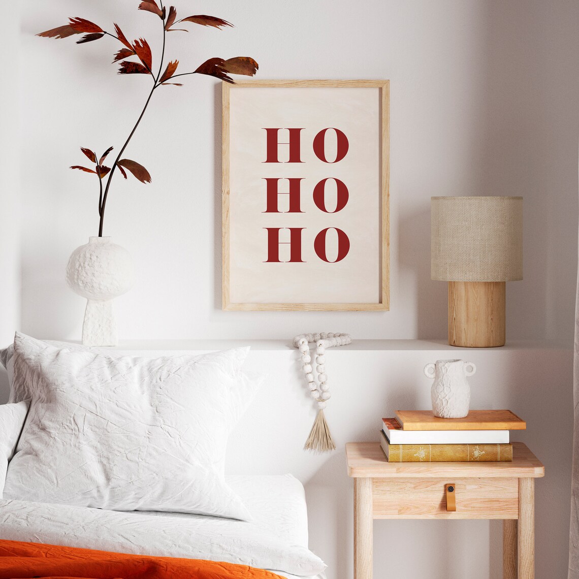 Ho Ho Ho Christmas Festive Wall Art Print - Image 3