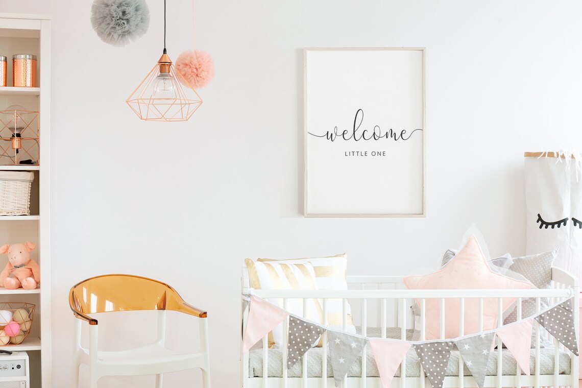 Welcome Little One Boho Nursery Art Print - Image 2