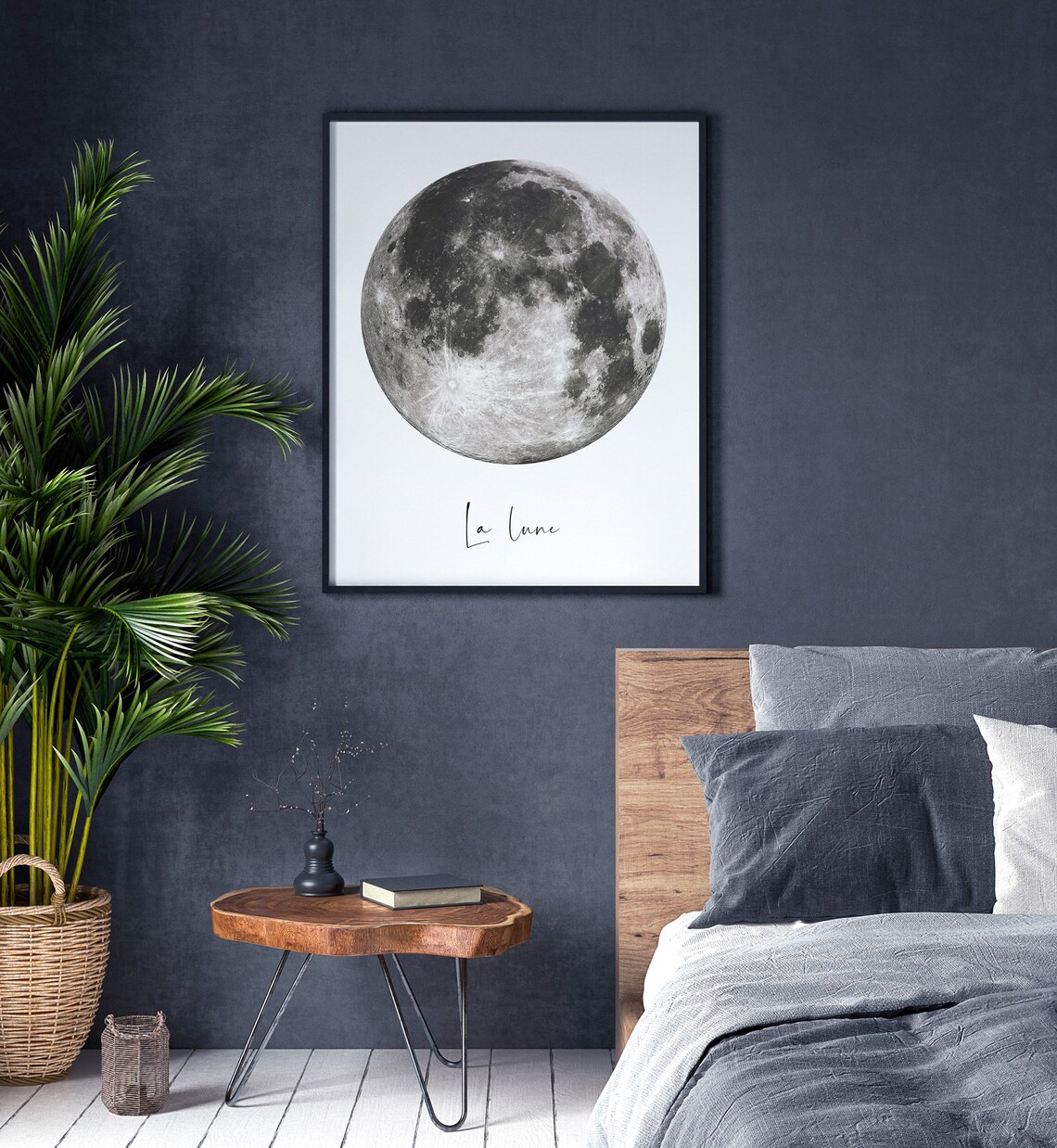 Full Moon Lunar Moon Phases Art Print, La Lune - Image 2